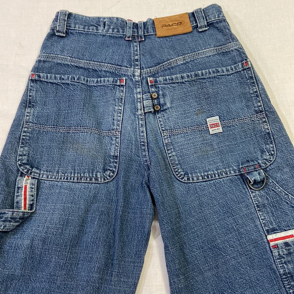 Paco Wide Leg Boys Carpenter / Cargo Large Pocket Jeans Size 12